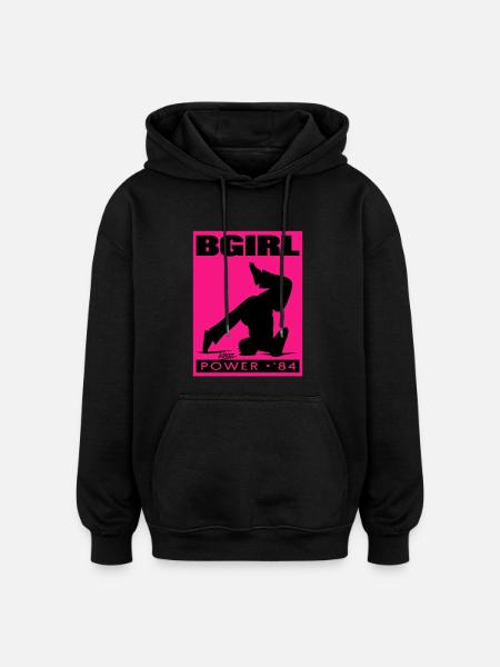 BGirl Power 84 Silhouette - Oversized Unisex Hoodie - black