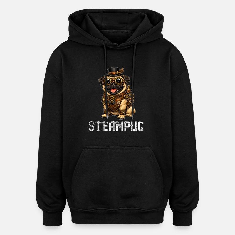 Vadrouilles Steampug Steampunk - Sweat à capuche oversize unisexe - noir
