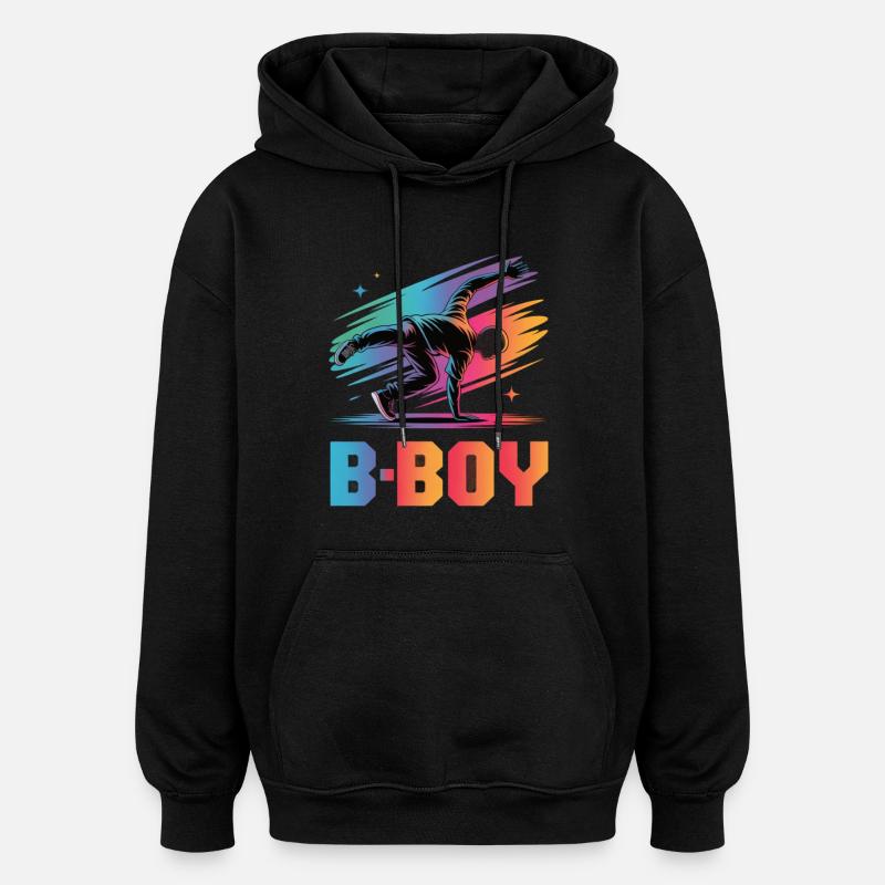 B-Boy Breakdance Streetstyle Breakdancer - Sweat à capuche oversize unisexe - noir
