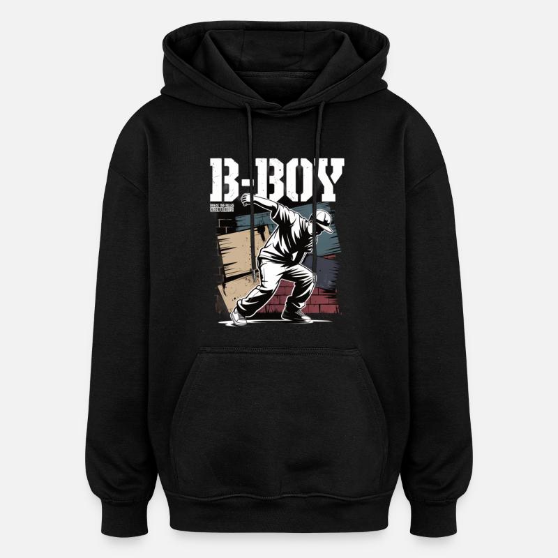 B-Boy Breakdance Streetstyle Breakdancer - Sweat à capuche oversize unisexe - noir