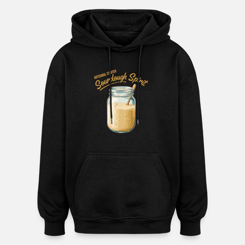 Sauerteig-Geisterbrot Backer Sauerteig - Oversized Unisex Hoodie - Schwarz