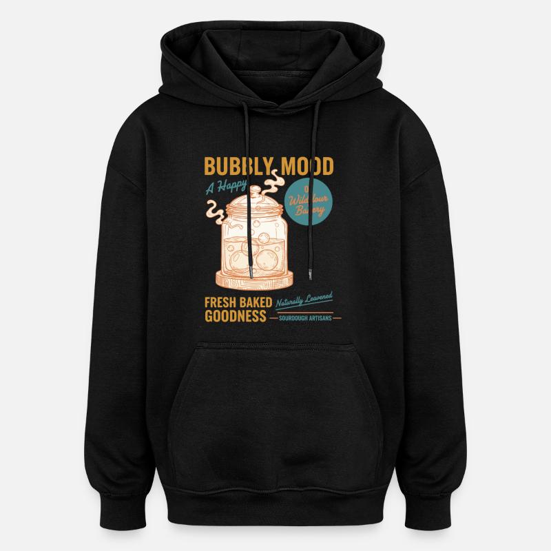 Sauerteigbrot Backbäcker Sauerteigstarter - Oversized Unisex Hoodie - Schwarz