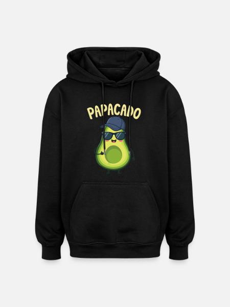 Dad-to-be & dad, Papacado, Pregnancy - Oversized Unisex Hoodie - black