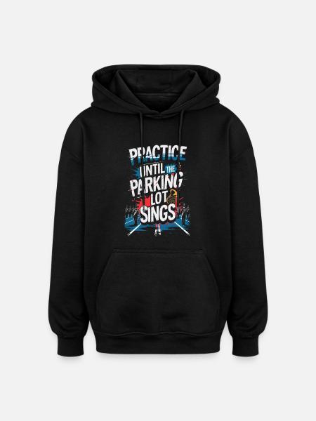 Fanfare Le parking chante - Sweat à capuche oversize unisexe - noir