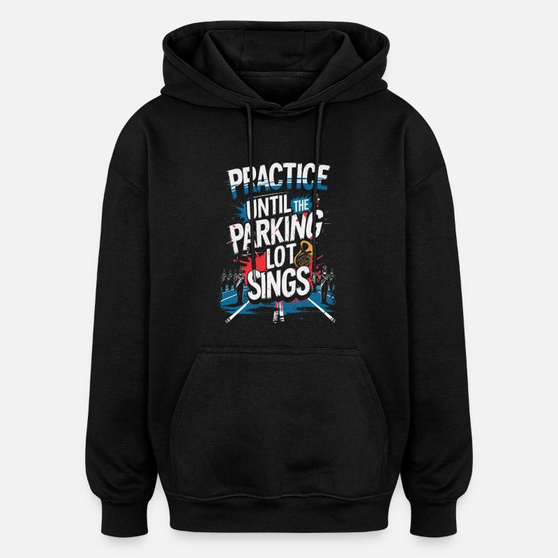 Fanfare Le parking chante - Sweat à capuche oversize unisexe - noir