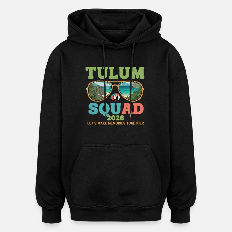 Vacances 2026 de l’équipe de Tulum - Sweat à capuche oversize unisexe - noir
