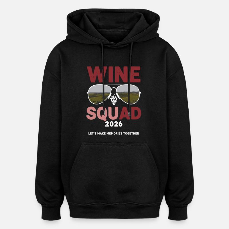 ÉQUIPE DU VIN 2026 - Sweat à capuche oversize unisexe - noir
