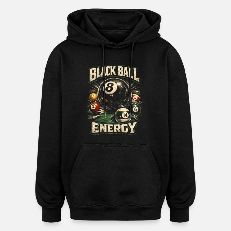 Billard à 8 billes - Sweat à capuche oversize unisexe - noir