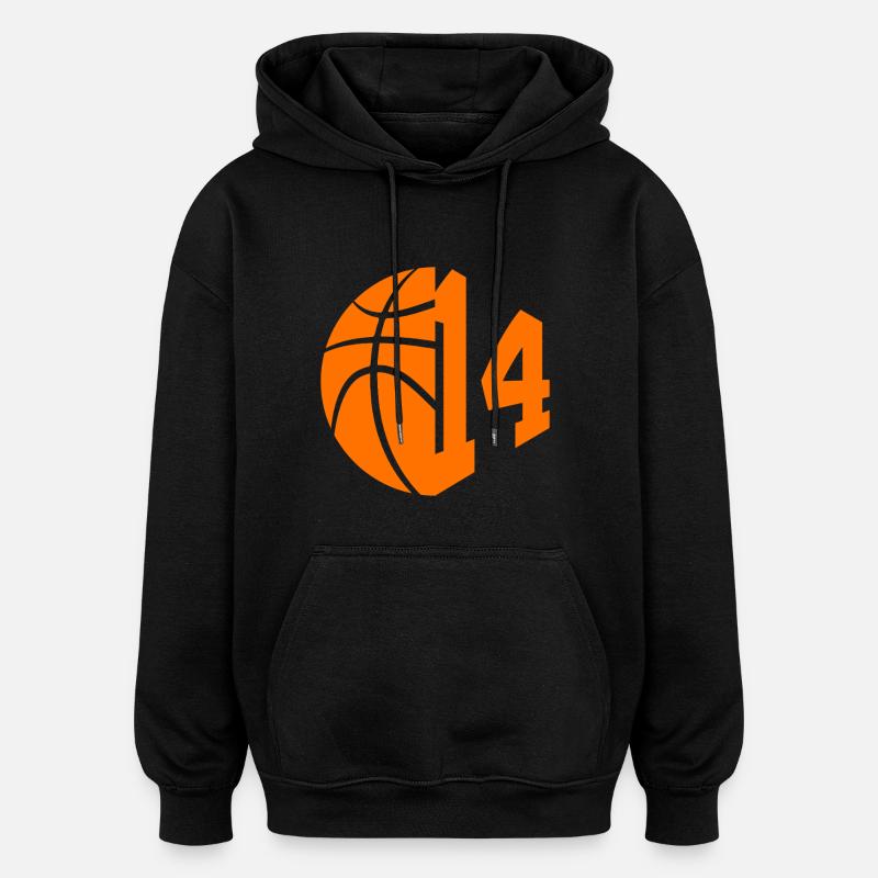 NUMÉRO 14 BASKETBALL 14E ANNIVERSAIRE - Sweat à capuche oversize unisexe - noir