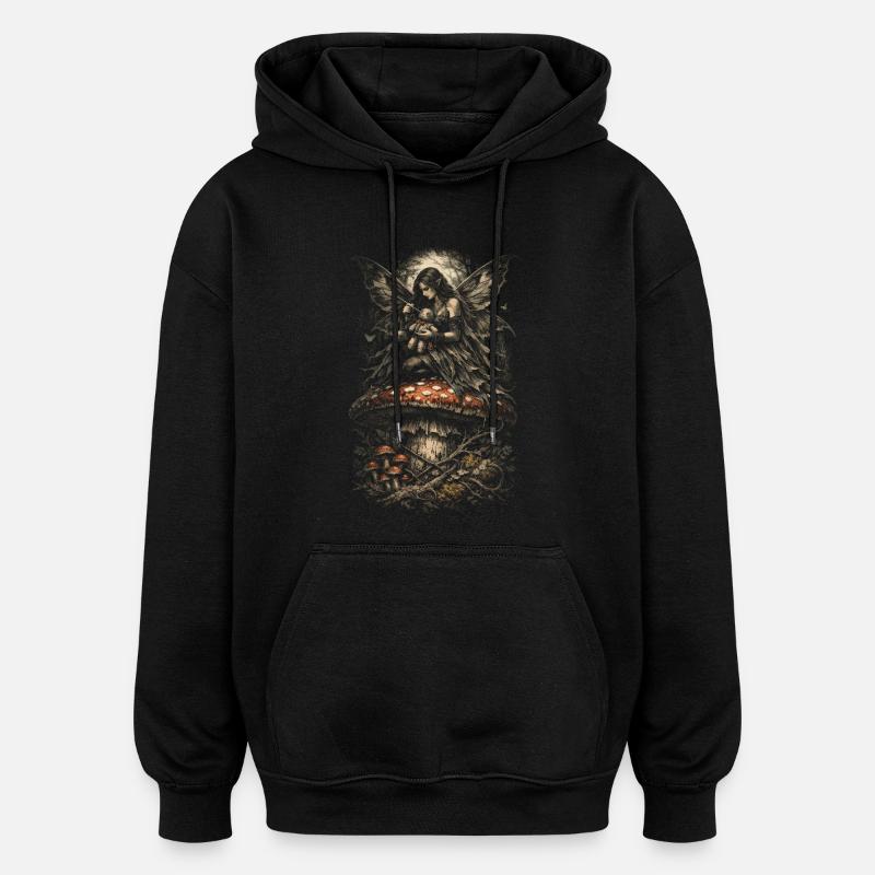 Fairycore Fee Gotisch - Oversized Unisex Hoodie - Schwarz