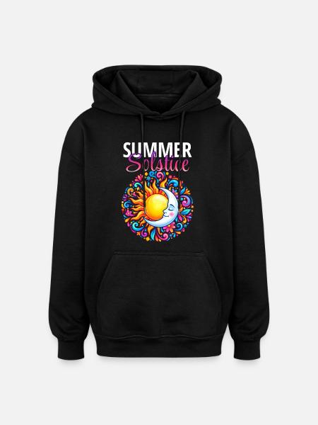 Litha Pagan Solstice d’été Midsommar - Sweat à capuche oversize unisexe - noir