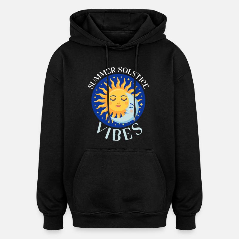 Litha Pagan Solstice d’été Midsommar - Sweat à capuche oversize unisexe - noir