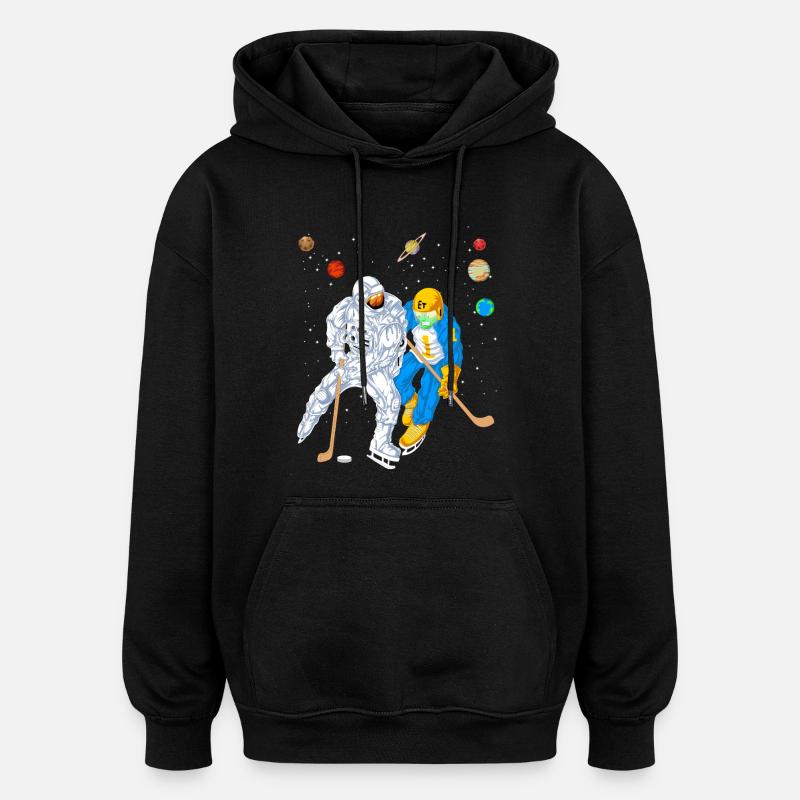 Maillot de hockey spatial Astronaut Alien - Sweat à capuche oversize unisexe - noir