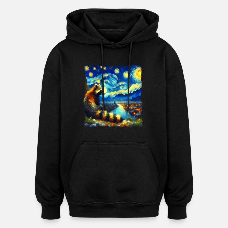 Nuit étoilée de Coati - Sweat à capuche oversize unisexe - noir