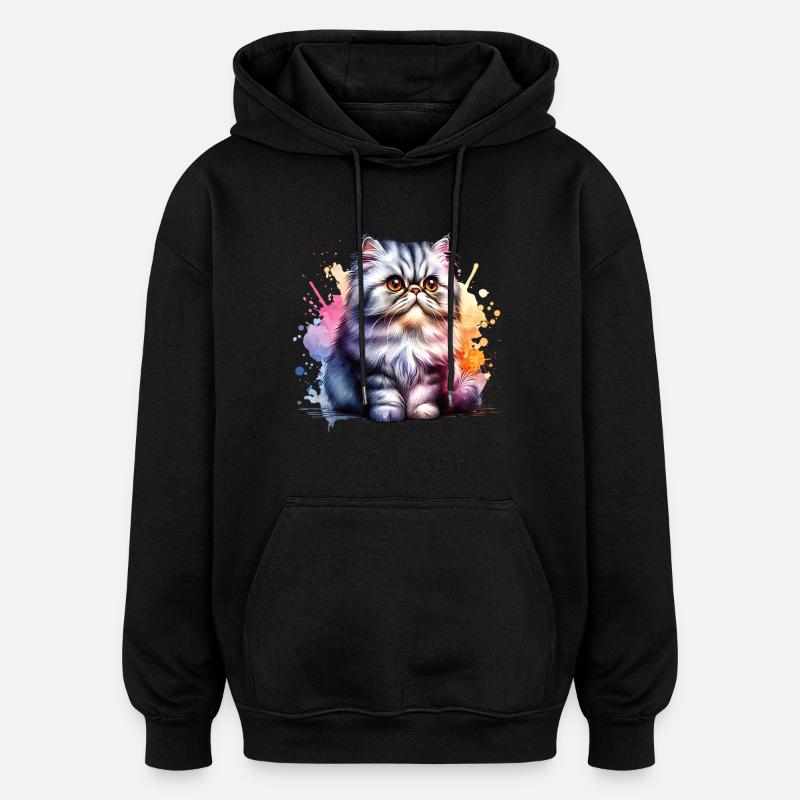 Perserkatze Geschenk - Oversized Unisex Hoodie - Schwarz