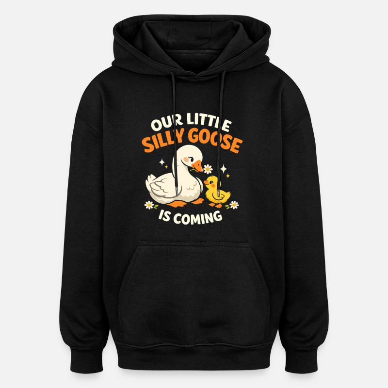 Bébé Oie Idiot - Sweat à capuche oversize unisexe - noir