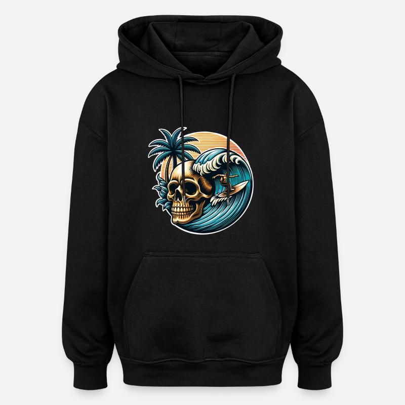 Surf - Oversized Unisex Hoodie - black