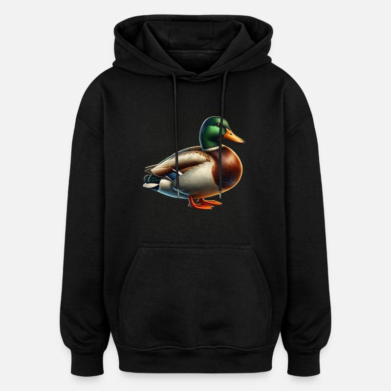 canard colvert - Sweat à capuche oversize unisexe - noir