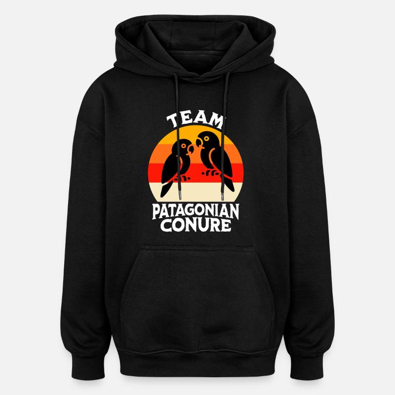 Équipe Perruche de Roche - Sweat à capuche oversize unisexe - noir