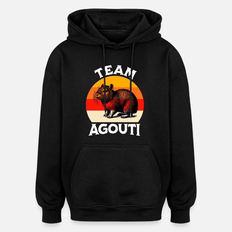 Équipe Aguti - Sweat à capuche oversize unisexe - noir