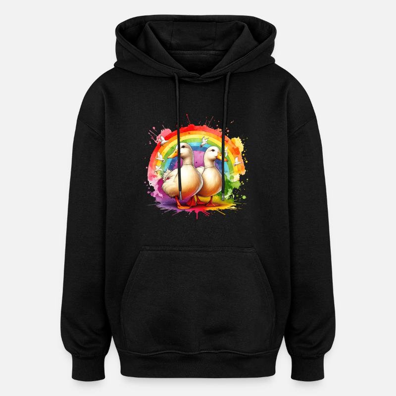 Peking Duck Gift - Oversized Unisex Hoodie - black