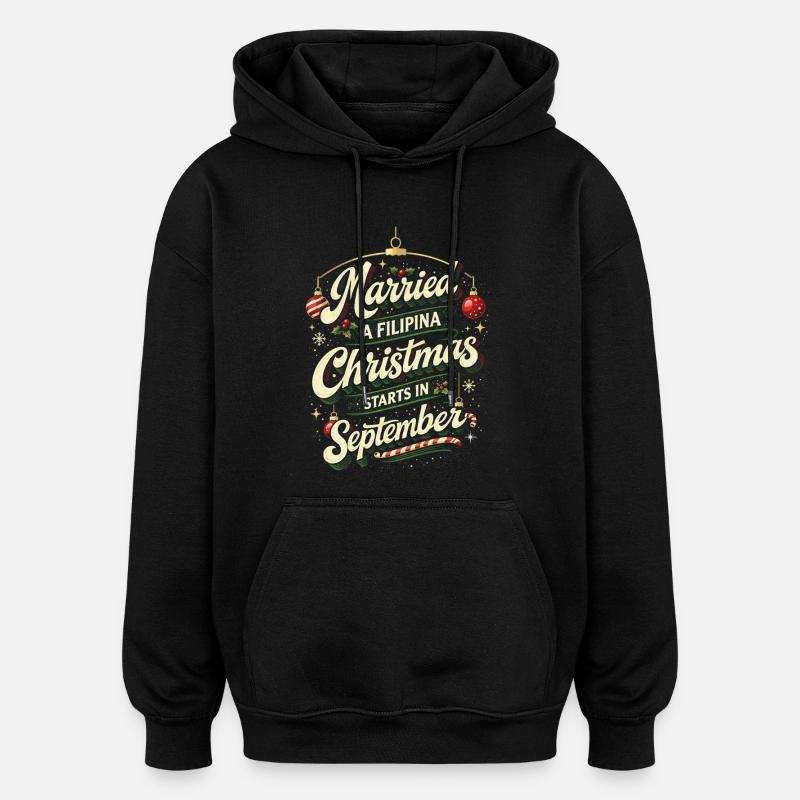 Philippines Famille philippine - Sweat à capuche oversize unisexe - noir