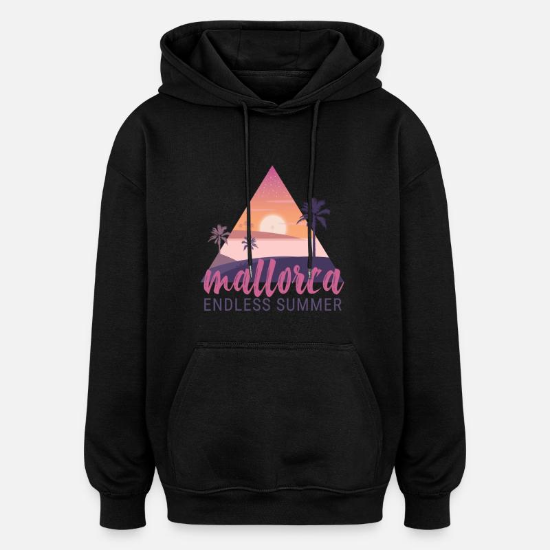 Mallorca Endless Summer Sunset - Oversized Unisex Hoodie - black