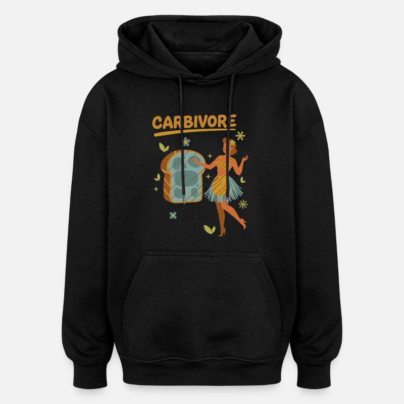 Sauerteig Brot Backbäcker KARBIVORE Sauerteig - Oversized Unisex Hoodie - Schwarz