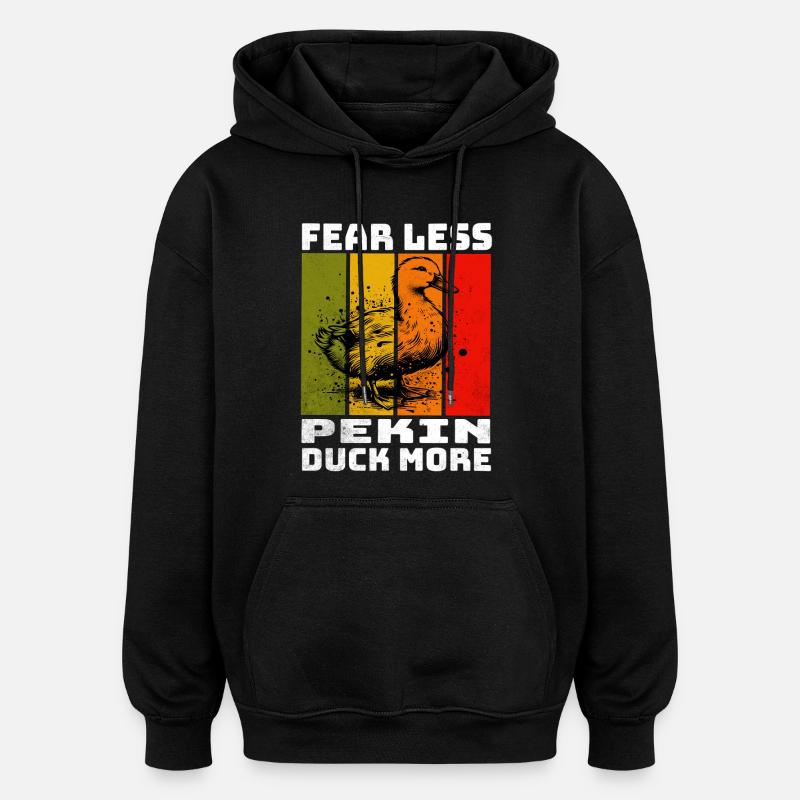Canard Pékin Canard Blaqué - Sweat à capuche oversize unisexe - noir