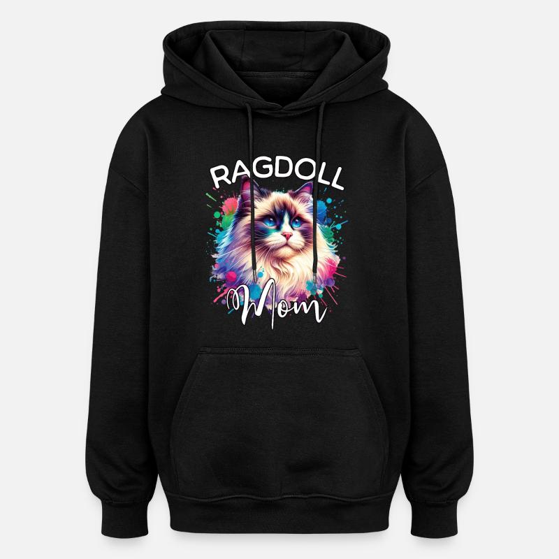 Ragdoll Katze Mama - Oversized Unisex Hoodie - Schwarz