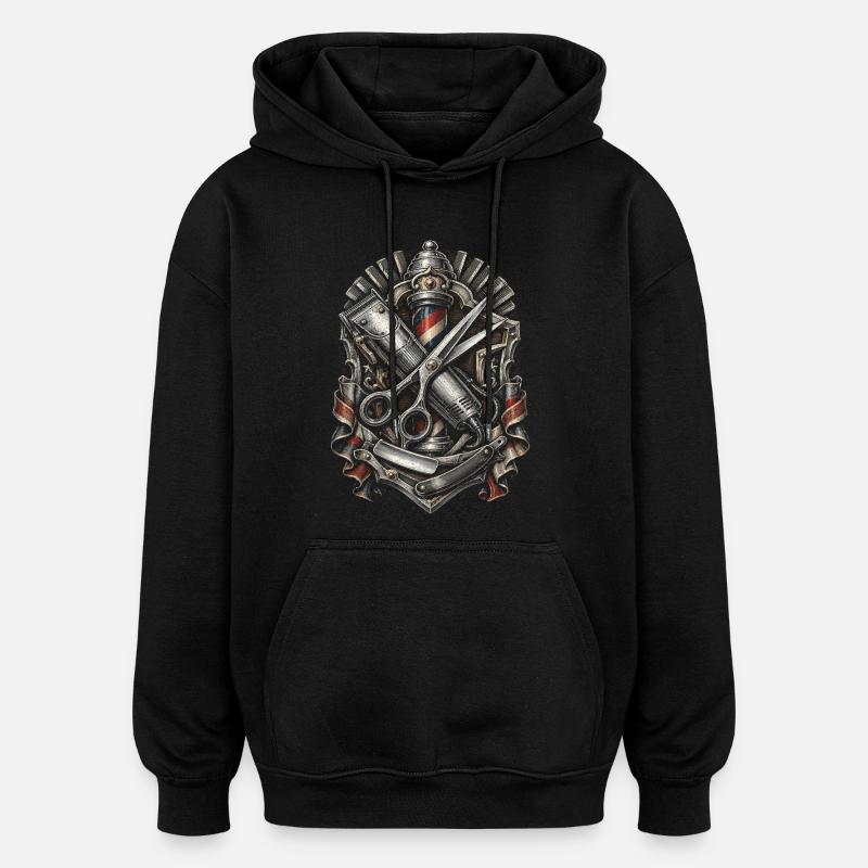 Barber Barbier - Oversized Unisex Hoodie - black