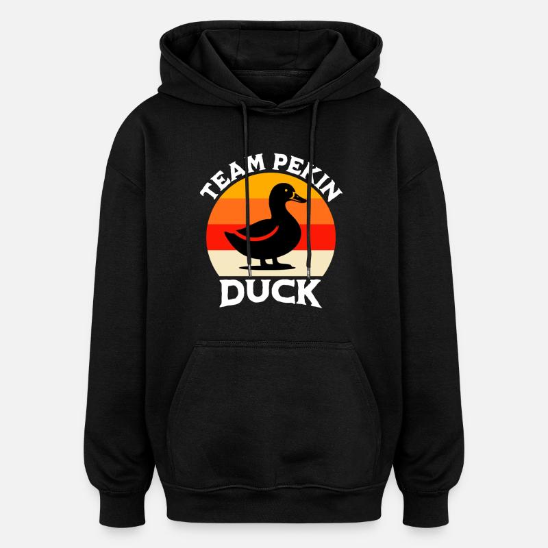 Team Peking Duck - Oversized Unisex Hoodie - black