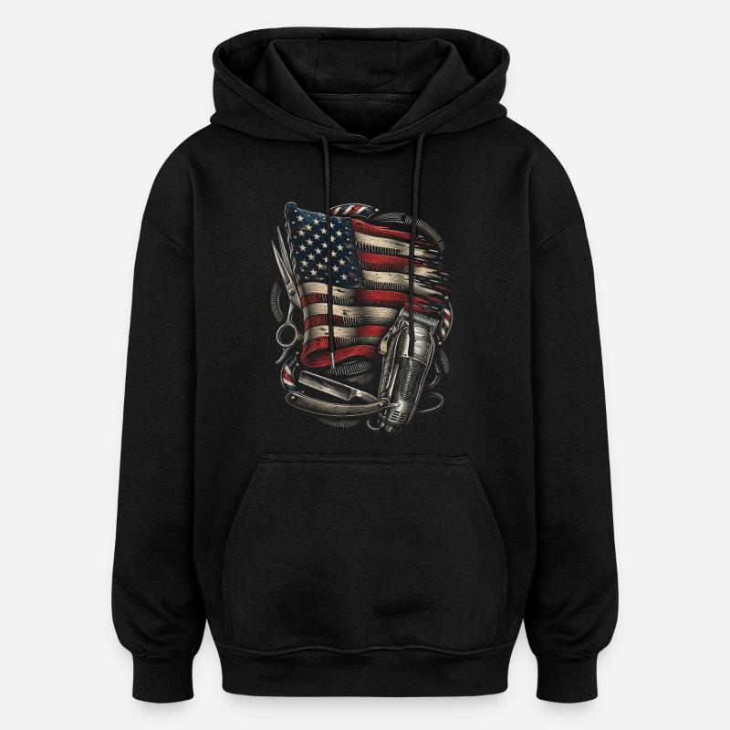 Barber Barbier - Sweat à capuche oversize unisexe - noir