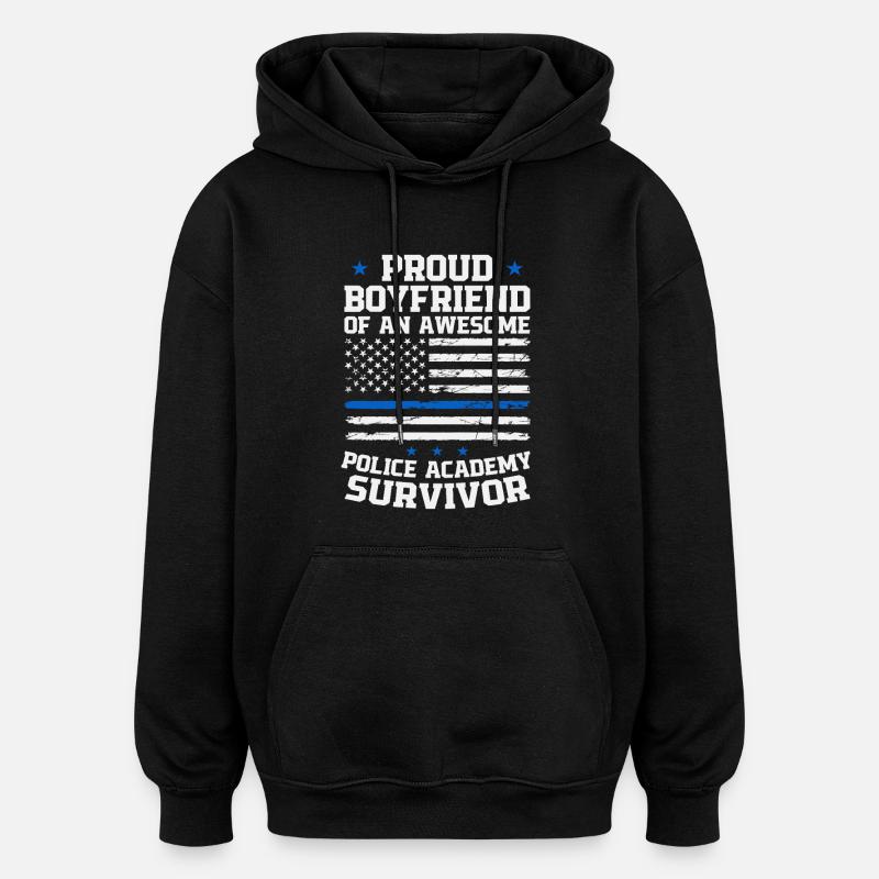 Stolzer Freund einer großartigen Polizeiakademie - Oversized Unisex Hoodie - Schwarz