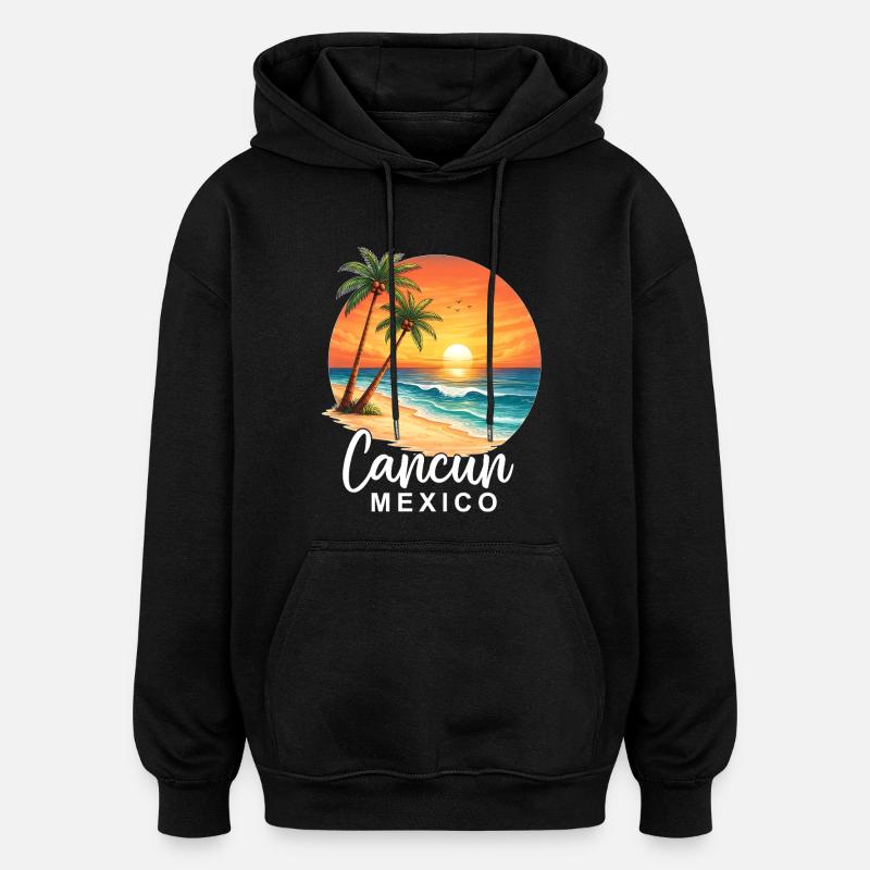 Cancun Mexico - Oversized Unisex Hoodie - Schwarz