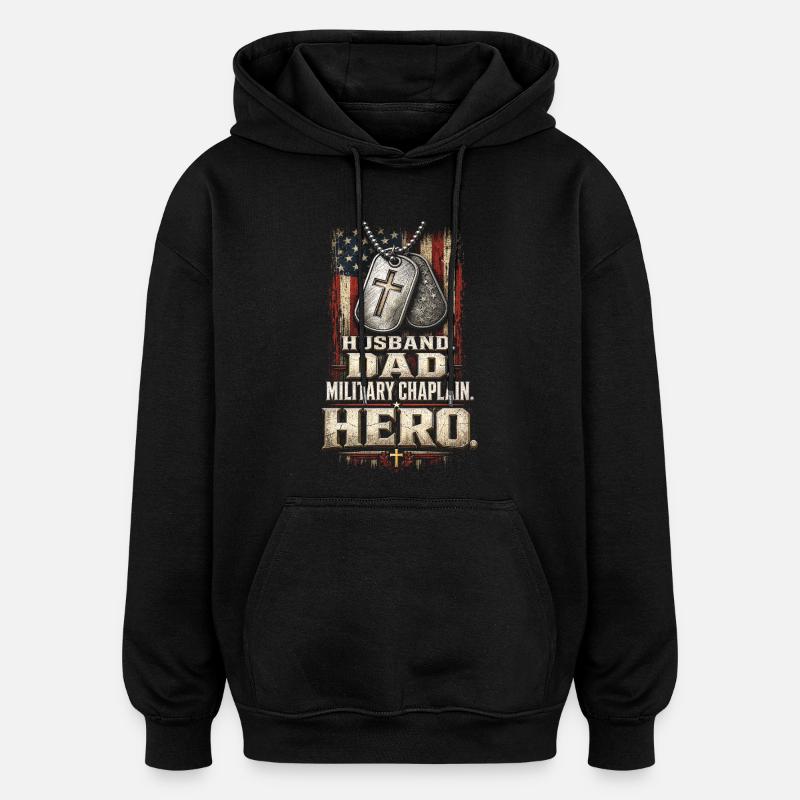 Aumônier, clerc, pasteur - Sweat à capuche oversize unisexe - noir