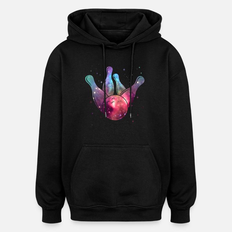 Bowler Kids Bowling Masculin Spatial - Sweat à capuche oversize unisexe - noir