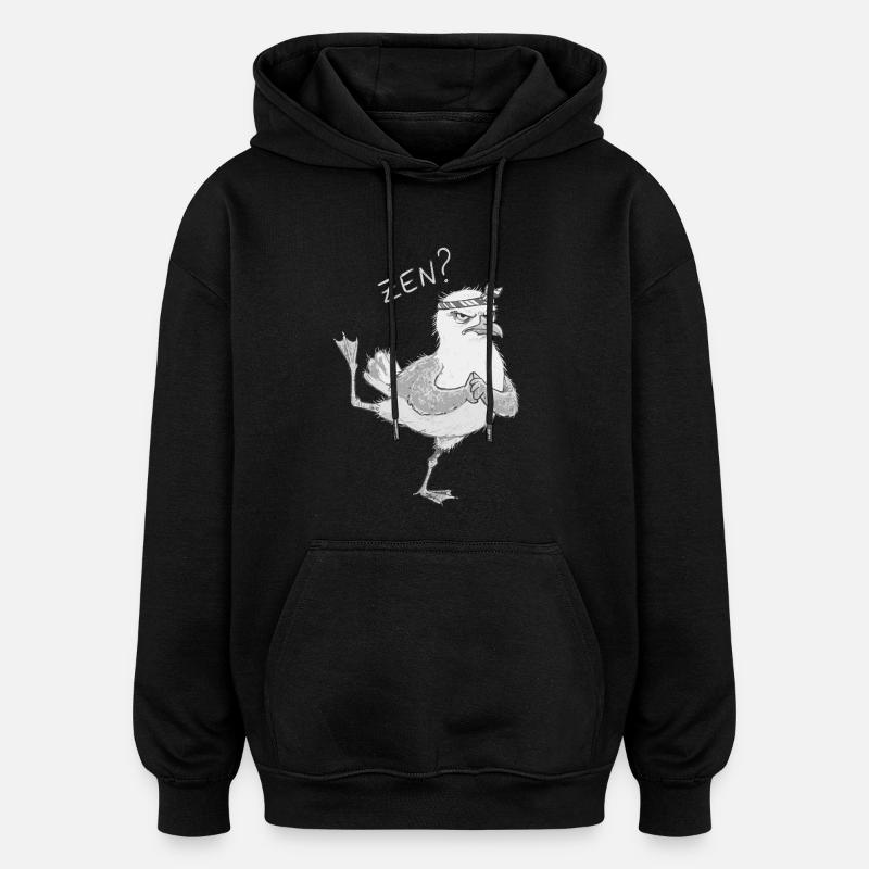 Yoga Möwe Zen Meditation - Oversized Unisex Hoodie - Schwarz