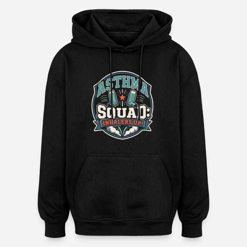Asthma Squad Inhalers Up Asthmatiker - Oversized Unisex Hoodie - Schwarz