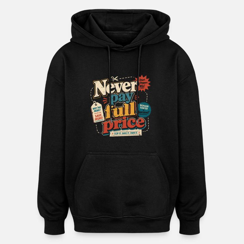 Coupons de réduction - Sweat à capuche oversize unisexe - noir