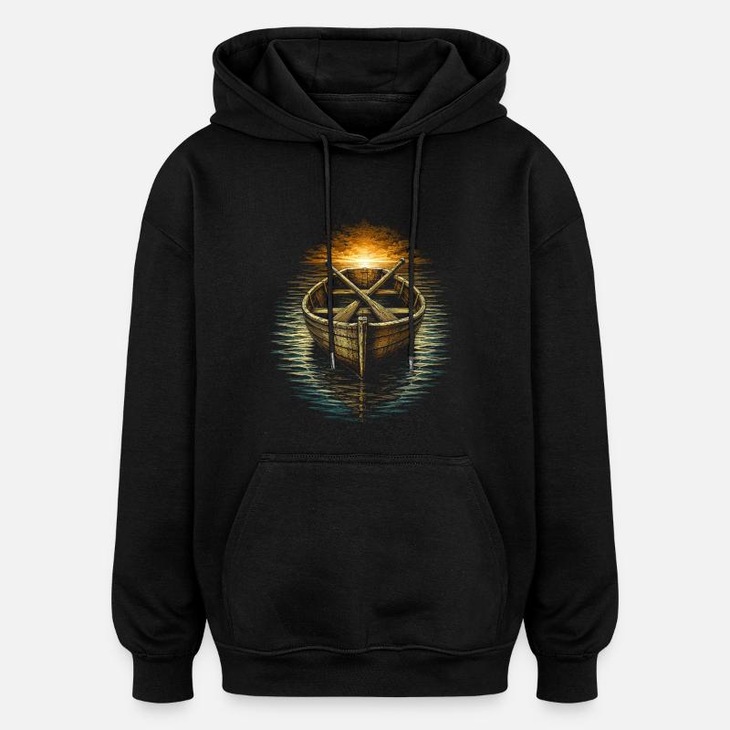 Chaplain, Cler, Pastor Boot - Oversized Unisex Hoodie - black