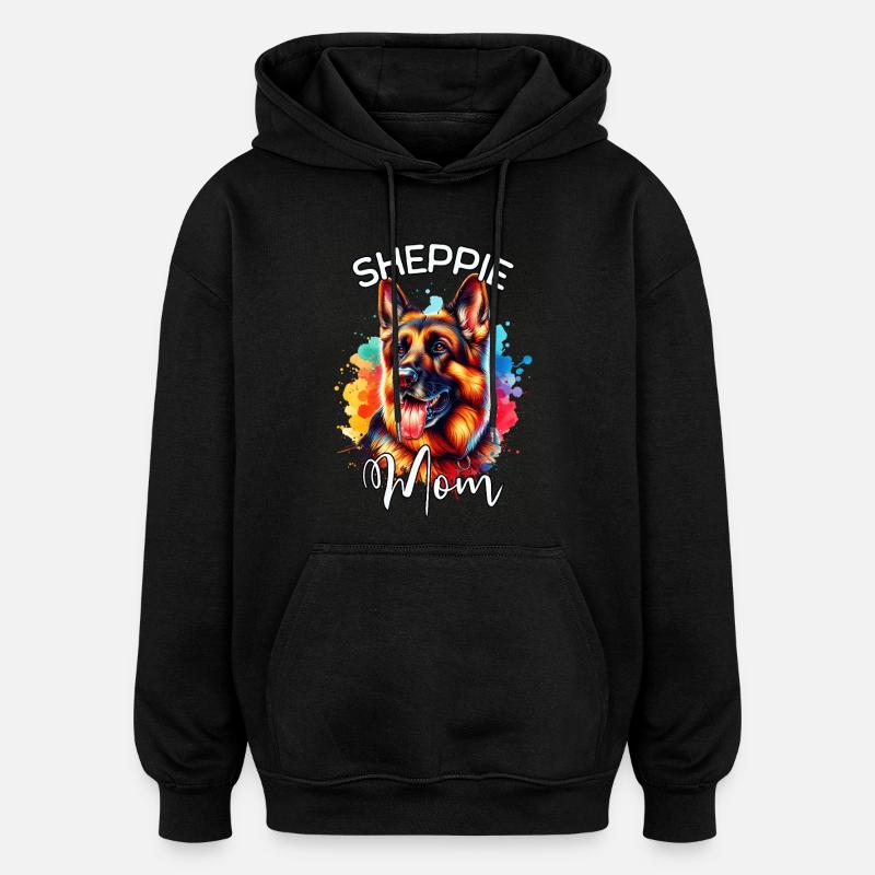 Deutscher Schäferhund Mama - Oversized Unisex Hoodie - Schwarz