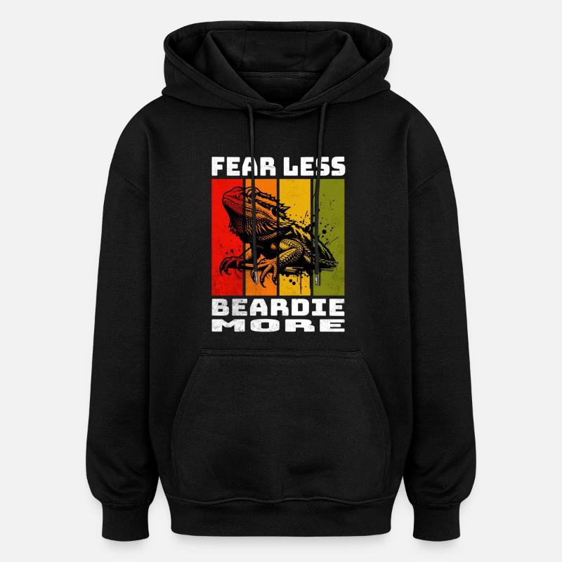 Dragon barbu - Sweat à capuche oversize unisexe - noir