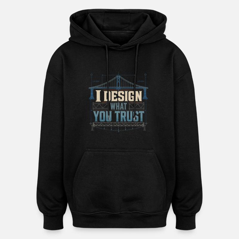 Ingénieur de ponts Génie civil - Sweat à capuche oversize unisexe - noir