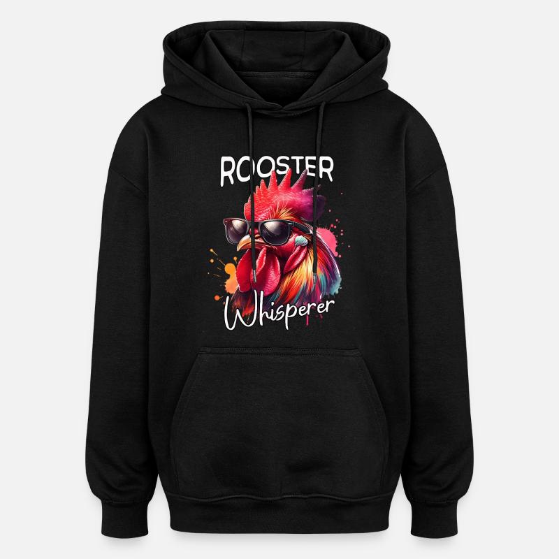 Le Murmureur de Coq - Sweat à capuche oversize unisexe - noir