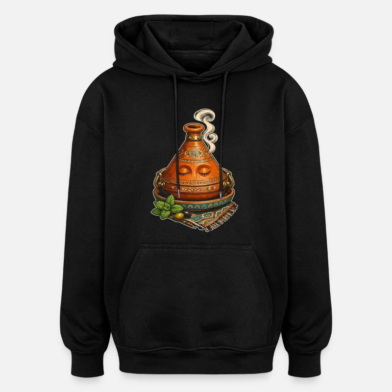 Marocain Marocain Marocain - Sweat à capuche oversize unisexe - noir