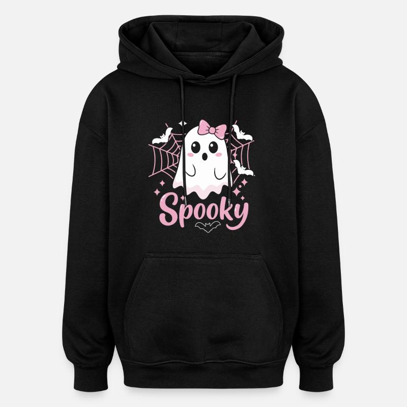 Spooky Ghost Halloween - Oversized Unisex Hoodie - Schwarz