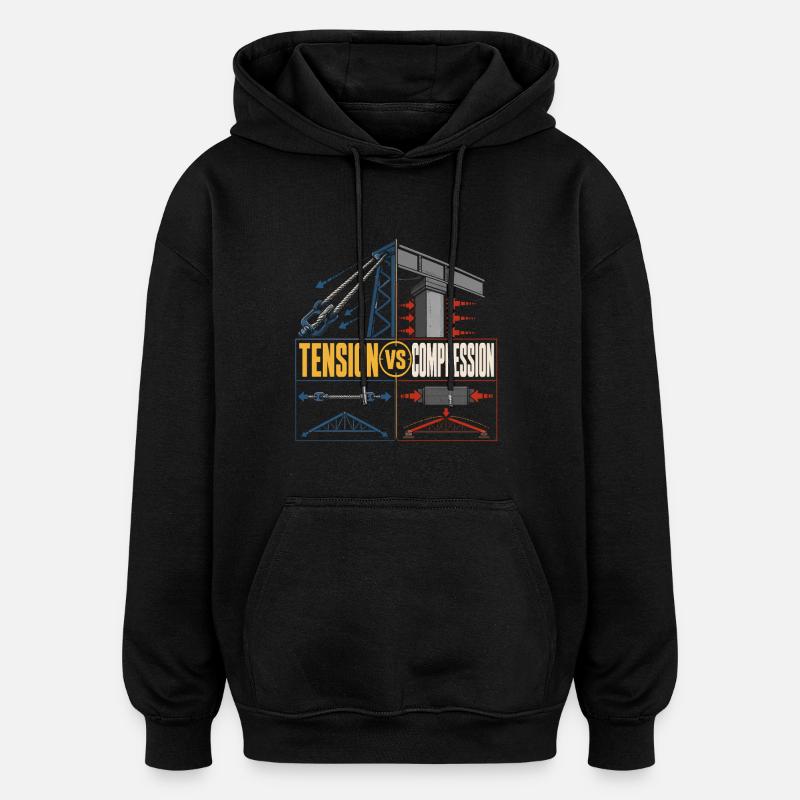 Bridge Engineer Civil Engineering - Oversized Unisex Hoodie - black