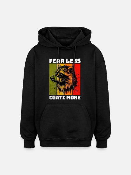 Coati Nasenbär - Oversized Unisex Hoodie - black