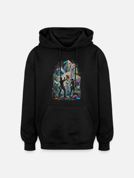 Route Setter Route Setter Route Construction - Oversized Unisex Hoodie - black